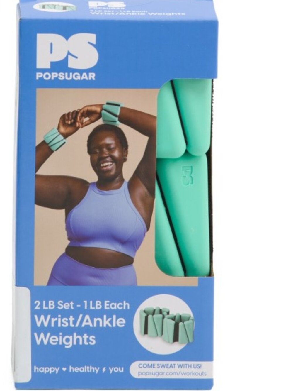 POPSUGAR Set Of 2 1lb Flex Wrist Ankle Weights